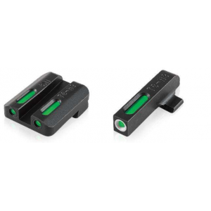 Truglo TG13RS3A Brite-Site TFX Day/Night Sights Ruger American Tritium/Fiber Optic Green w/White Outline Front Green Rear Black