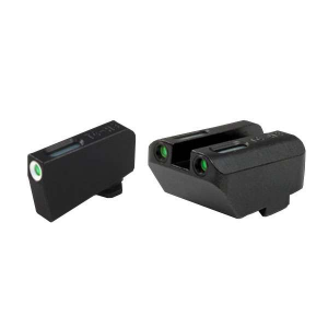 Truglo TG13GL5A TFX  fits Glock 20,21,25,28-32,37,40-41 3 Dot Green Tritium w/White Outline Front Green Rear Black