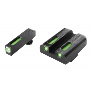 Truglo TG13GL2A TFX Compatible w/Glock 20,21,25,28-32,37,40-41 3 Dot Green w/White Outline Green Black High