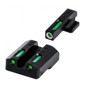Truglo TG13SG4A TFX  Sig P365 Green Square Front/Green U-Notch Rear Black Frame