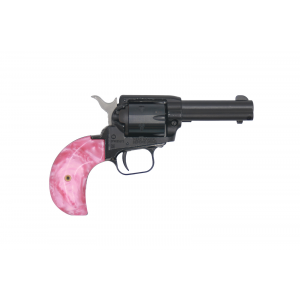 Heritage Mfg Rough Rider Small Bore .22 LR 3.5 6 Round Mother of Pearl Pink Bird Head Grip Black Revolver