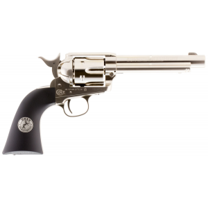 Umarex USA 2254051 Colt Peacemaker CO2 Pistol CO2 177 Pellet 6rd Nickel Frame Black Polymer Grip