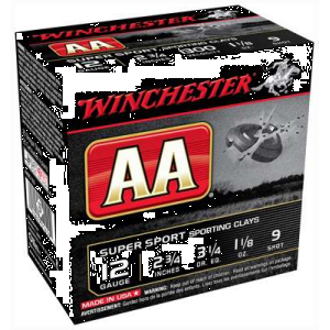 Winchester Ammo AA Target Loads 12 Gauge 2.75 1-1/8 oz 9 Shot 25 Bx/ 10 Cs