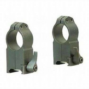 Warne 204LM Maxima Quick Detach Picatinny/Weaver 1 Ultra High Black Matte