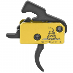 Rise Armament Super Sporting 3.5-lb Curved Trigger with Anti-Walk Pins Don't Tread On Me Finish for AR