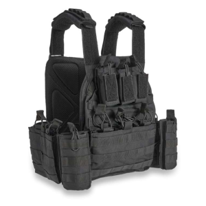 GUARD DOG BODY ARMOR SHEPPARD PLATE CARRIER BLACK ADJUSTABLE WITH MULTIPLE POUCHES