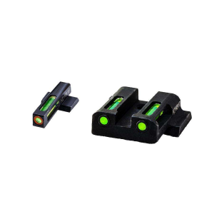 Hiviz MPSN521 LiteWave H3 Front and Rear Sight S&W M&P Shield 9,40,45 Green w/Red Outline Green Black