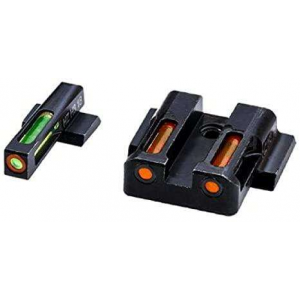 Hiviz MPSN621 LiteWave H3 Front and Rear Sight S&W M&P Shield 9,40,45 Green w/Red Outline Orange Black
