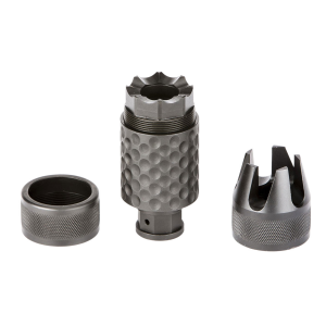 Spikes SAKB0100 Barking Spider2  5.56x45mm NATO Muzzle Brake 1/2-28 tpi Black 4140 Chromoly Steel