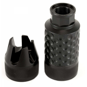 Spikes SAKB0200 Barking Spider2 30 Caliber Muzzle Brake 5/8-24 tpi Black Nitride 4140 Chromoly Steel