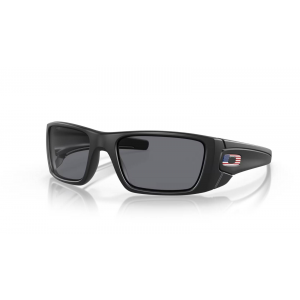 Oakley SI Fuel Cell US Flag Matte Black Frame Grey Lenses Sunglasses