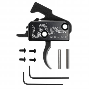 Rise Armament Super Sporting Trigger Join or Die Curved Black, Includes Anti-Walk Pins 3.5-lb Trigger