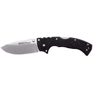 Cold Steel CS-62RQ 4-Max Scout 4 Folding Drop Point Plain AUS 10A Steel Blade Black Griv-Ex Handle