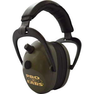 Pro Ears PEG2SMG Pro Ears Gold II Electronic 26 dB Over the Head Green Ear cups w/Black Band & Gold Logo