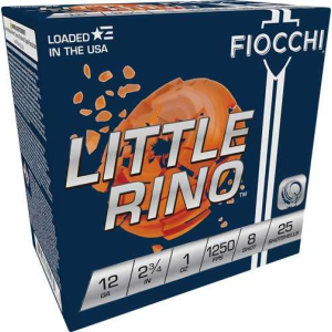 FIOCCHI Premium High Antimony Lead 12 Ga 2.75 1 Oz 8 Shot 25 Bx/ 10cs