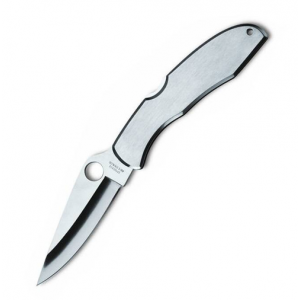Spyderco C10P Endura II  3.88 VG-10 Stainless Steel Clip Point Stainless Handle Folding