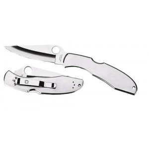 Spyderco C10S Endura II  3.75 VG-10 Stainless Steel Clip Point Stainless Handle Folding
