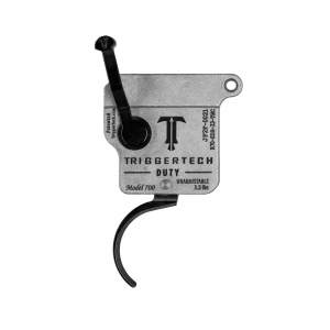 TriggerTech Rem 700 Duty, Single Stage, Top Safety, Right-Handed, No Bolt Release, Curved Black Trigger