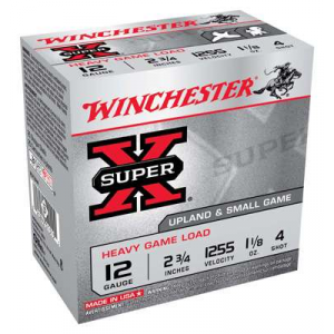 Winchester Ammo Super-X Game & Field 12 Gauge 2.75 1-1/8 oz 4 Shot 25 Bx/ 10 Cs