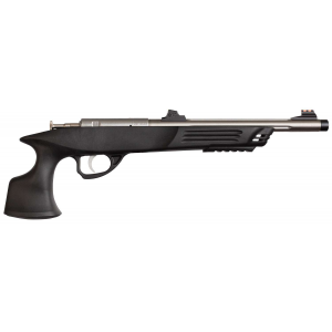Crickett KSA796 Hunter Adult 22 WMR 1rd 9 Threaded Single Shot Stainless Barrel, Black Synthetic Grips