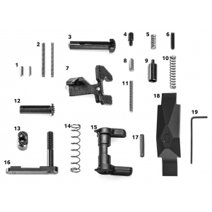 Geissele AR-15 Ultra Duty Lower Parts Kit, Black, No Grip