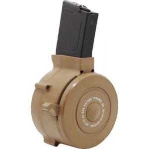 IVER JOHNSON MAGAZINE AR15 .223 50RD DRUM TAN POLY