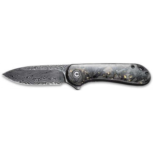 CIVIVI KNIFE ELEMENTUM 2.96 SHREDDED CBN FBR/GOLDEN DMSCS