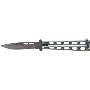 BEAR & SON BUTTERFLY KNIFE 3.38 GALAXY DAMASCUS
