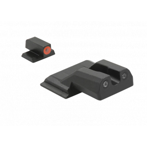 Meprolight Mepro Hyper-Bright Fixed Set w/ Orange Ring Front for Smith & Wesson M&P Shield, Shield Plus, & Shield (Non-EZ Models)