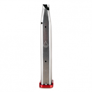 Atlas Gunworks 170mm Competition 9mm 29 Round Premium Stainless Steel Magazine W/ Red Pase Bad