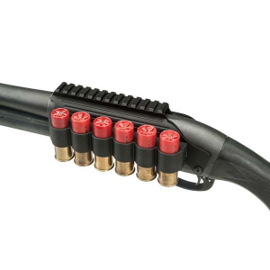 TacStar 1081035 Sidesaddle Rail Mount  Shotgun 12 Gauge Black Polymer w/Aluminum Mounting Plate with Rail for Remington 870,1100,1187