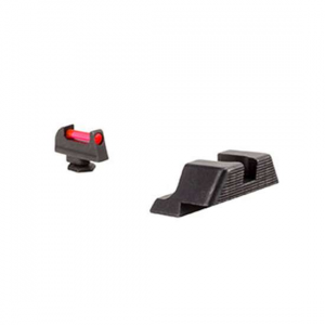 Trijicon 601029 Fiber Sight Set Glock Fits Glock 42/43 Fiber Optic Red Front Black Rear