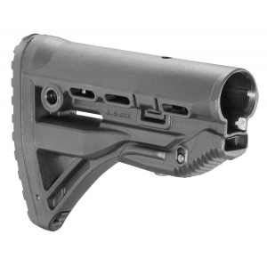 FAB Defense FXGLSHOCK GL-Shock Buttstock with Anti-Rattle Mechanism Matte Black Synthetic for M4/M16