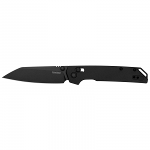 Kershaw 2038RBLK Iridium  3.45 Folding Reverse Tanto Plain Black Oxide D2 Steel Blade, Black Anodized Aluminum Handle