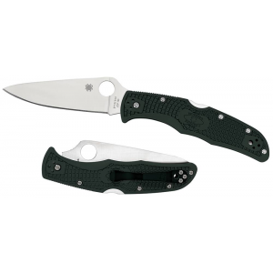 Spyderco C10FPGR Endura 4 Lightweight 3.88 VG-10 Stainless Steel Flat Ground FRN Green Handle Folding
