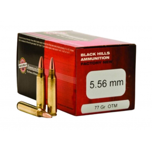 Black Hills Ammunition 5.56mm 77 Gr Hollow Point Open Tip Match (OTM) 50rd Box