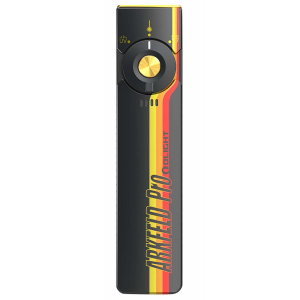 Olightstore Usa Inc ARKFELDPRO3RRSV3 Arkfeld Pro  Black/Racing Stripes 1/15/100/420/1,300 Lumens White LED Green Laser UV Light