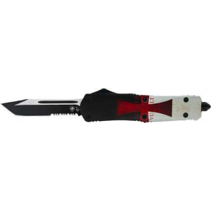TEMPLAR KNIFE LARGE OTF TEMPLR FLAG 3.5 BLK TANTO SERRATED