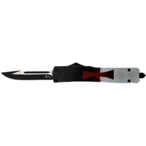 TEMPLAR KNIFE SLIM OTF TEMPLAR FLAG 3.5 BLACK DROP POINT