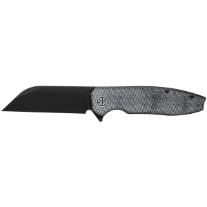 Eikonic Knife Company KA8BB Karak  3.25 Folding Wharncliffe Plain Black PVD Nitro-V Blade, 4 Salt & Pepper Micarta Handle