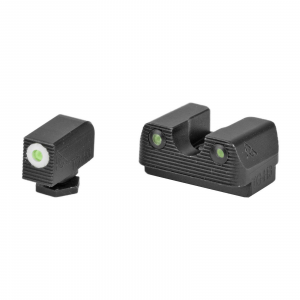 RIVAL ARMS RA2B231G Tritium Night Sights Fits Glock 42/43 Green Tritium w/White Outline Green Rear
