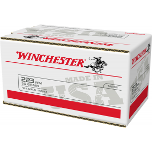 Winchester Ammo W223200 USA  223 Rem 55 gr Full Metal Jacket (FMJ) 200 Bx/ 4 Cs (Value Pack)