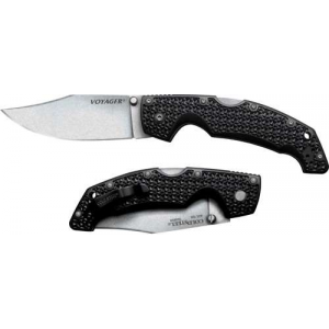 COLD STEEL LARGE VOYAGER 4 PLAIN EDGE BLADE CLIP FOLDER