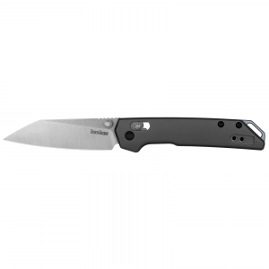 Kershaw 2051R Iridium Mini 3 Folding Reverse Tanto Plain Stonewashed D2 Steel Blade, Gray Anodized Aluminum Handle