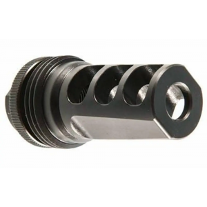SilencerCo AC857 ASR  338 Cal Muzzle Brake 5/8-24 tpi Black Steel