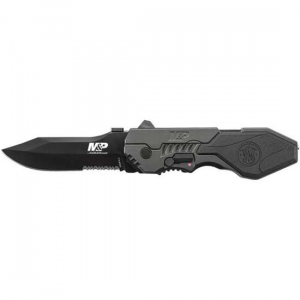 S&W Knives SWMP4LS M&P Folder 3.6 4034 Stainless Steel Clip Point Silver colored/Aluminum
