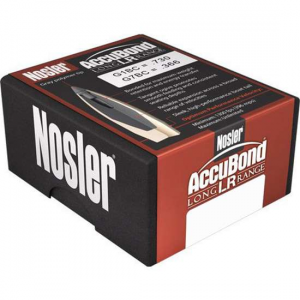Nosler 58922 AccuBond Long Range 6.5mm .264 142 gr Spitzer Point 100 Per Box