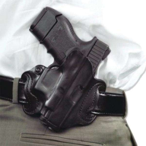 DESANTIS MINI SLIDE HOLSTER OWB RH LTHER M&P SHLD 9/40 BLK