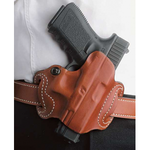 DESANTIS MINI SLIDE HOLSTER OWB RH LEATHER S/A HELLCAT TAN