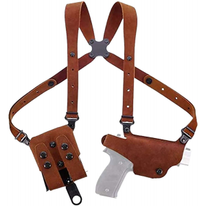 Galco CL2800R Classic Lite 2.0 Shoulder System Shoulder Size Fits Chest Up To 56 Natural Leather Fits Glock 43 Right Hand